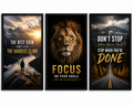 PrimeWall™ Premium Poster Frame – Black / Gold / White